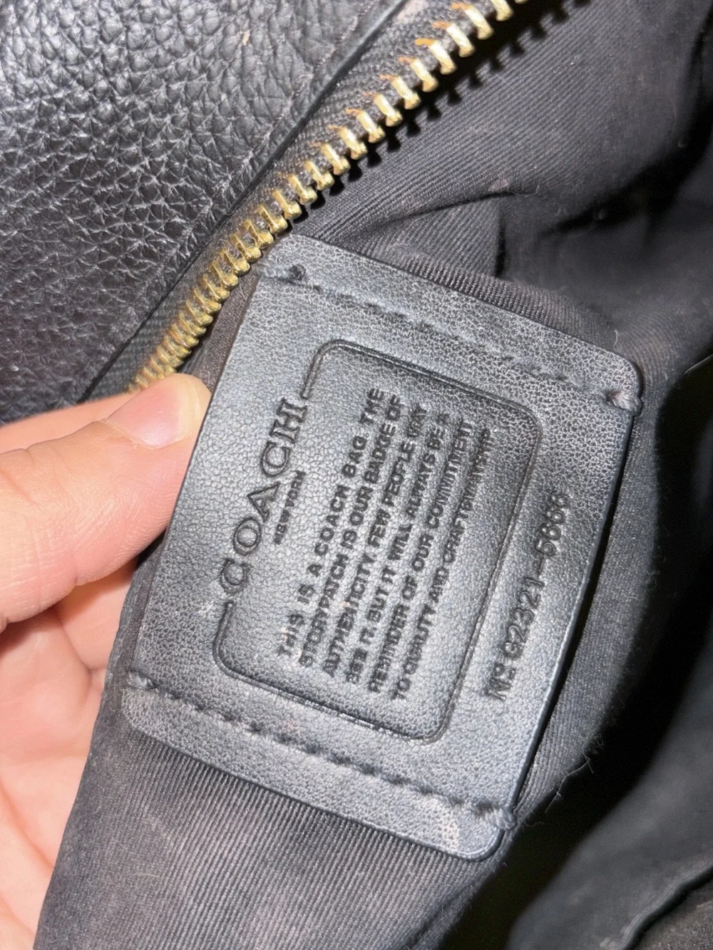Coach Black Pebbled Leather Mini Backpack with Gold Hardware
